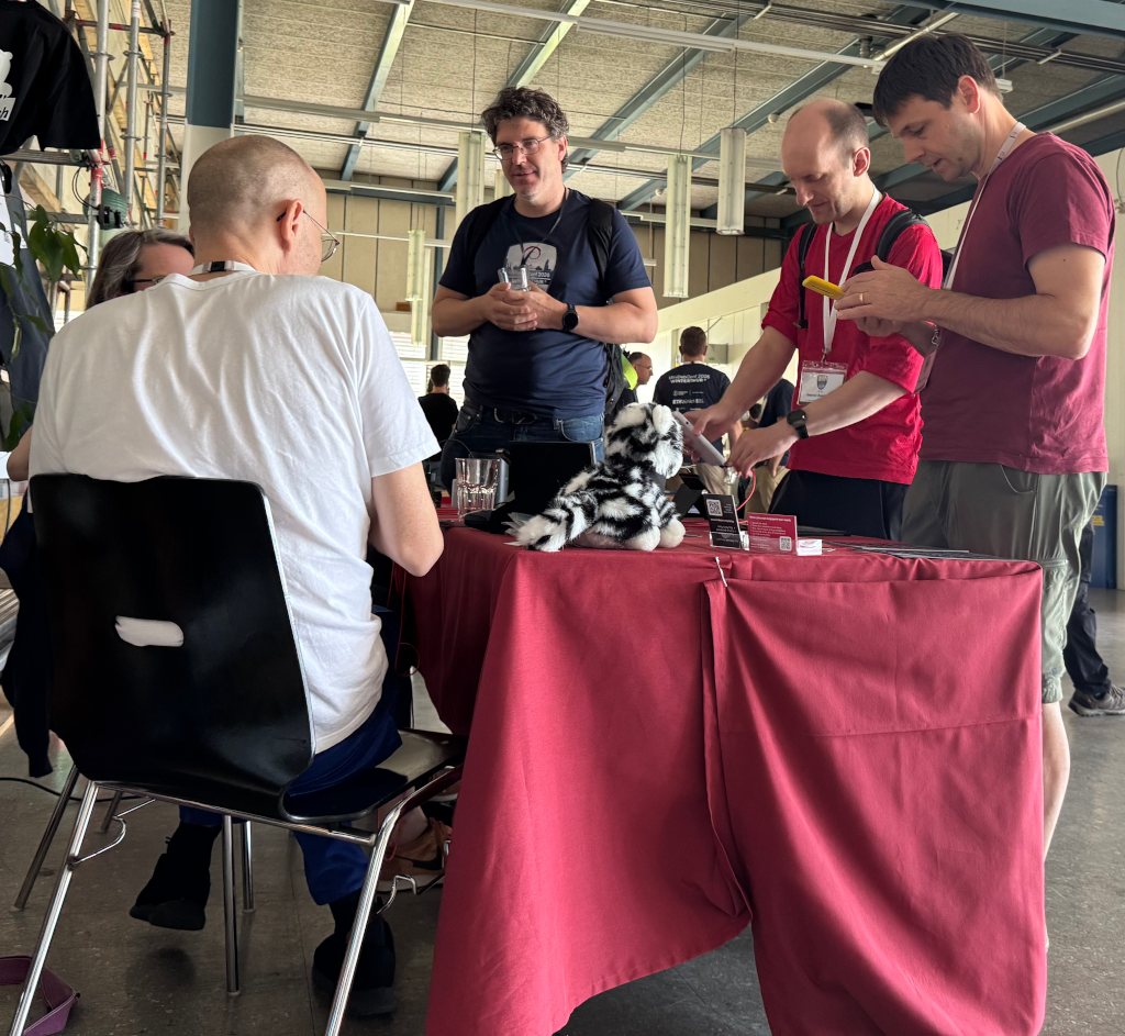 Booth at MiniDebconf Winterthur